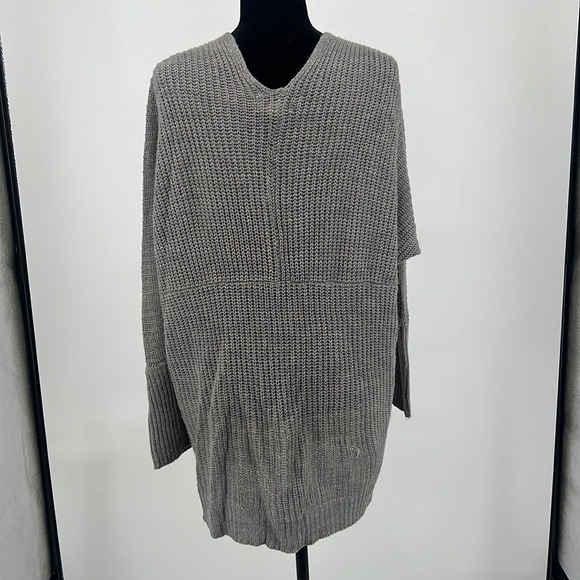 Say What? Gray Cardigan Thigh Length Sweater Women's sz. M - Picture 2 of 8